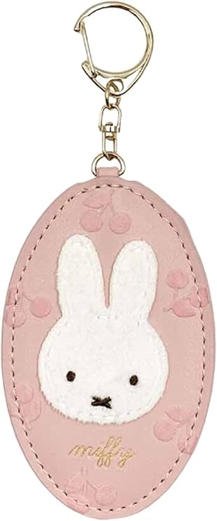 (Marimocraft) Marimo Craft Miffy Cherry Fleur Series Key Holder, Pink, Approx. W 2.3 x H 3.7 x D 0.4 inches (58 x 93 x 10 mm) DBM-2603
