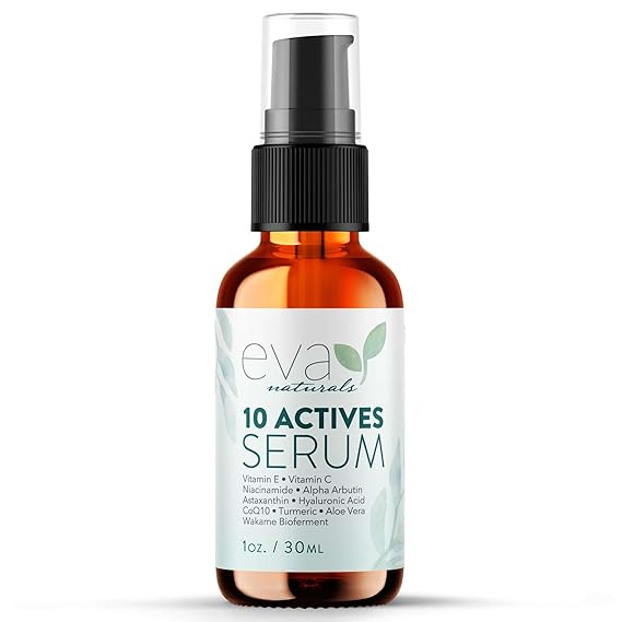 Eva Naturals 10 Actives Anti-Aging Face Serum with Vitamin C & Niacinamide
