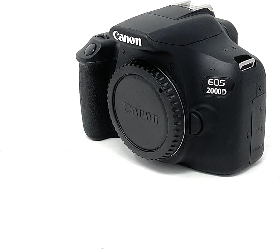 Canon EOS 2000D APS-C DSLR-Kameragehäuse 241 MP fest integrierter 3-Zoll-LCD-Monitor Reihenaufnahmen mit 3 Bildern/Sek Full-HD-Video Dual Pixel CMOS AF WLAN + Bluetooth (UK Stecker Version)