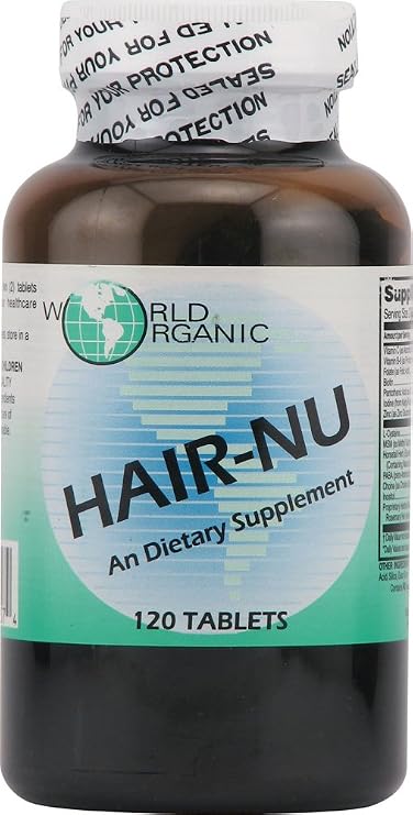 World Organic Hair-Nu Supplement - 120 Tablets