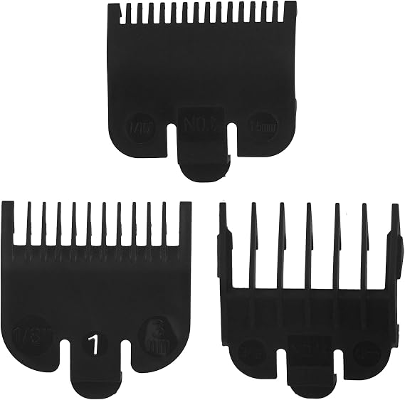 3Pcs Clipper Guards Set for Wahl Hair Clippers and Babyliss FX870 1/16"(1.5mm), 1/8"(3mm), 3/16"(4.5mm), Professional Hair Clipper Combs Guides, for Barbers, Hair Salons, Home Haircuts, Pet Haircuts