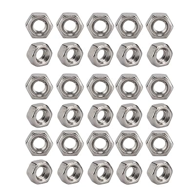 Pongnas 300 Pairs Rimless Glasses Screw, Hex Nuts 1.4 Nut Eyeglasses Repairing Parts, Stainless Steel Sunglass Repair Tool