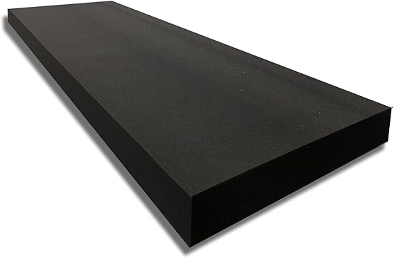 FoamTouch 5" Thick x 24" Wide x 96" Long Charcoal High Density Foam Cushion Ideal For Couch, Bench, Seat Replacement, Wheelchair And More