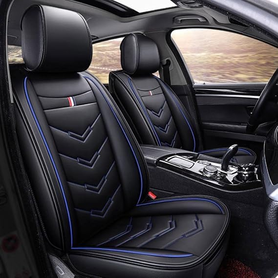 Leather Car Seat Covers Full Set Custom for KIA Ceed 2018-2022, Breathable Front Rear Seat Protectors Cushion Seat Cover Sets Auto Four Seasons Seat Accessories