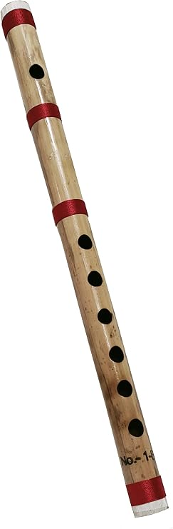 Bamboo Bansuri Flute for beginners B Key 7 Holes Fipple Woodwind Clarinet Bamboo Quena Indian Musical Instrument Krishna Flute 14 Inch