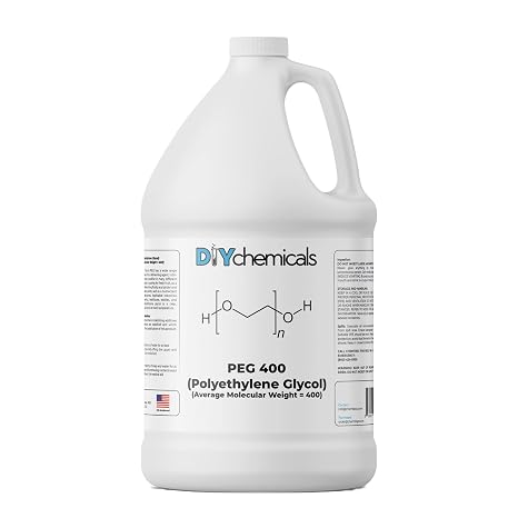 DIYChemicals Polyethylene Glycol PEG 400 for Industrial Manufacturing, Fog Machines, Antifreeze, Solvent, Humectant Non-Toxic, Odorless, Bulk - Half Gallon