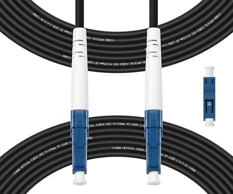 Outdoor LC to LC OS2 Fiber Optic Cable Single Mode, 30M(98ft)