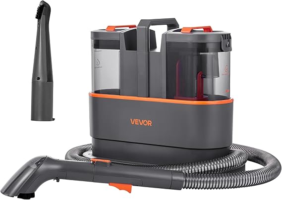 VEVOR Carpet Cleaner Machine, 50.72 oz Clean Water Tank & 27.05 oz Dirty Water Tank, Portable Upholstery Shampooer, 11.5Kpa Handheld Furniture Extractor, Spot and Stain Deep Cleaner for Rug Couch Car