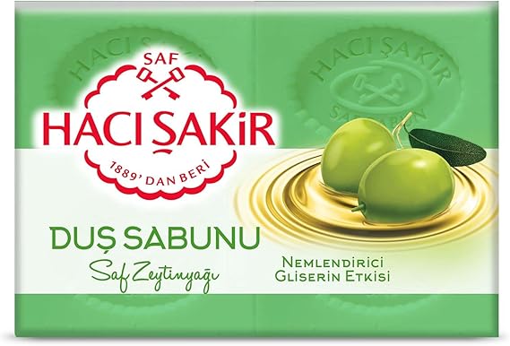 Hacı Şakir Zeytinyağı Gliserinli Saf Zeytinyağı Duş Sabunu (4 Adet)