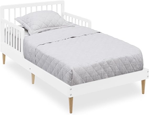 Delta Children Jordan Toddler Bed -Greenguard Gold Certified, White/Natural