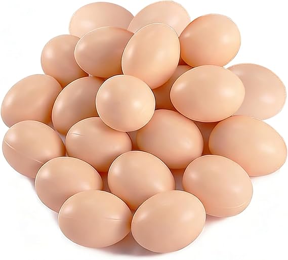 20 PCS Plastic Fake Eggs for DIY Easter Eggs, Painting and Realistic Egg