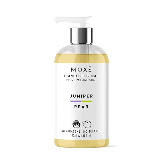 MOXE All Natural Hand Wash, Juniper Pear Fragrance, 12oz, Gentle Formula