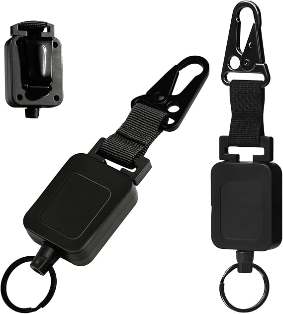 2-Pack Retractable CB Microphone Mounts Adjustable Mic Tether with Hook Stand and Mounting Kit