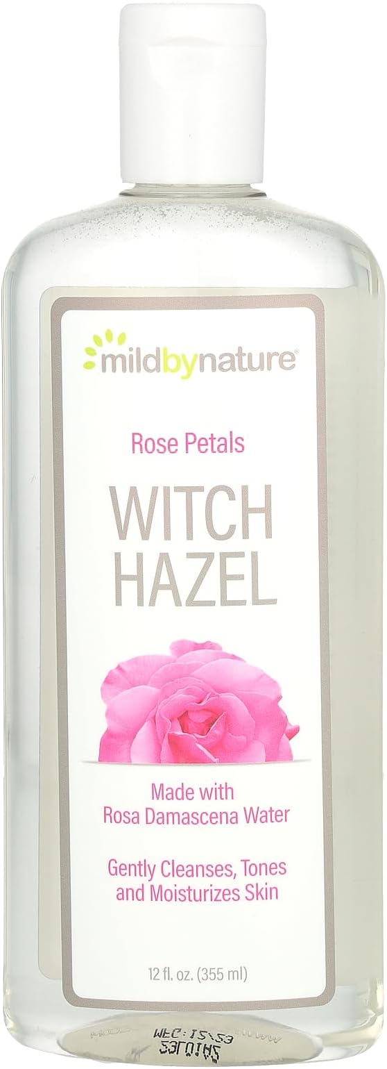 Witch Hazel, Rose Petals, Alcohol-Free, 12 fl oz (355 ml), Mild By Nature