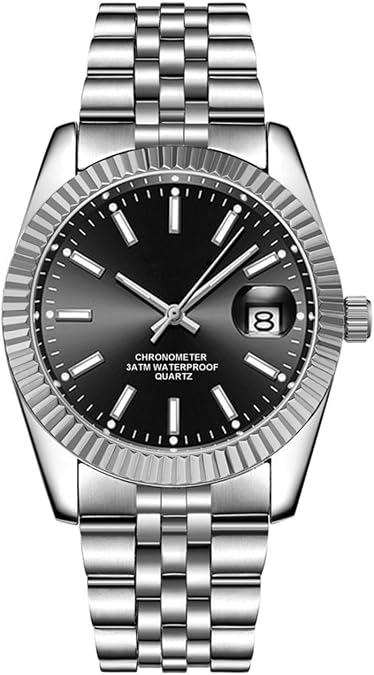 Men's Classic Analog Quartz Watch Stainless Steel Business Watches for Men | Date Waterproof Dress Luxury Easy Reader Watch