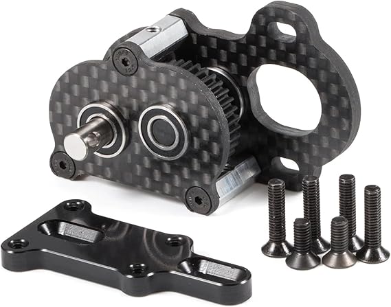 RC Portal Transmission 48P Carbon Tiny Gearbox 29g Ultra Light with Slidable Shim for Axial Capra F9 AR45 Vanquish F10 Portal Axle LCG Chassis