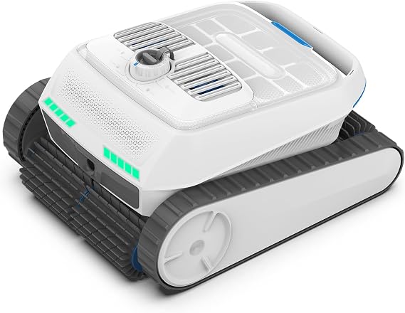 AIRROBO Pool Vacuum for Inground Pools, Smart Navigation Pool Cleaner Robot, Wall Climbing Pool Cleaner (White)