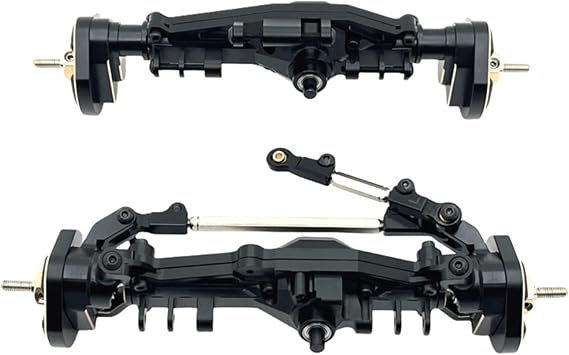 RC Aluminum Axle Assembly for MJX 1/12 H12Y H12Y+ H12P RC Front Rear Straight Complete Axle (Black Front Rear Axle Assembly)