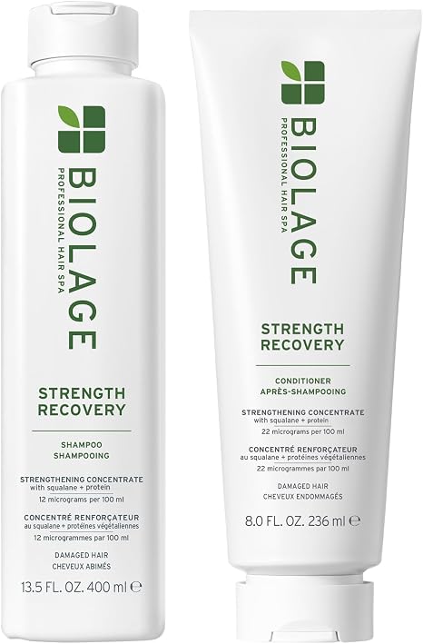 Biolage Strength Recovery Shampoo 400ml and Conditioner 236ml Duo