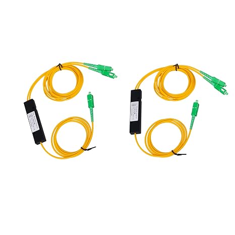2-Pack SC/APC 1x2 Fused Fiber Splitter