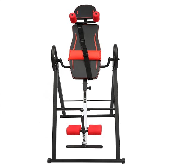 Heavy Duty Inversion Table, 300 LBS Capacity Inversion Table with Adjustable Protective Belt Inversion Table, Strength Training Inversion Equipment for 4.27-6.07ft in Height