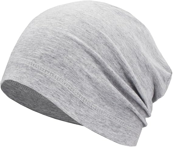SRLLBBY Summer Lightweight Cotton Beanie, Breathable Thin Sleep Hats, Skull Caps for Running Cycling Hiking Fishing