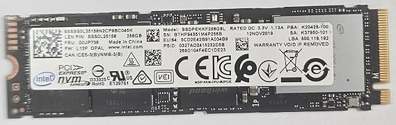Intel 256GB PCIe-NVMe SSD, 2280 M.2, SSDPEKKF256G8L