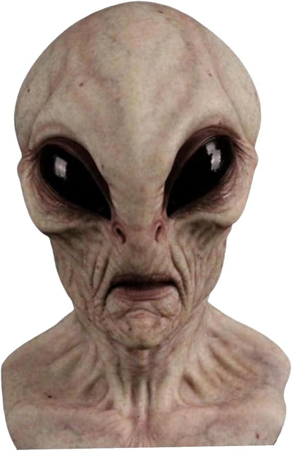 Alien Face Masque Realistic Scary Latex Full Head Headgear Party Prop