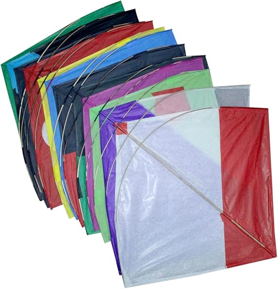 Fully Large Size Paper Kites for Flying for Kids and Adults (Set of 20, Random Color and Designs)