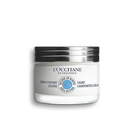 L'OCCITANE 5% Shea Butter Face Cream, Non-Comedogenic, For Sensitive Skin | Comforting, moisturizes, hydrates & calms, lightweight daily wear, radiant glow, gentle everyday skincare essential ritual