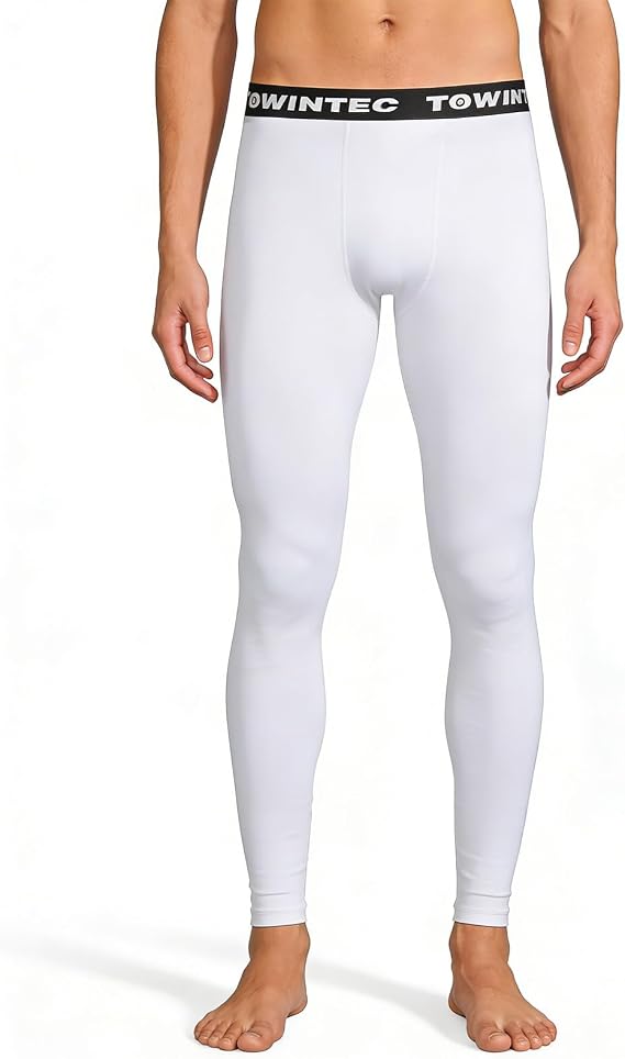 Mens Compression Pants Athletic Leggings Breathable Running Tights Workout Base Layer Bottom for Football Basketball