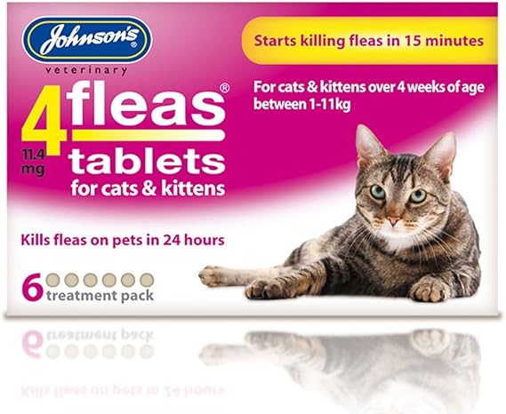 Johnsons 4Fleas Cat & Kitten Tablets 6 Pack