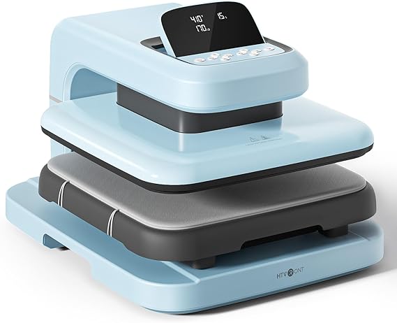HTVRONT Auto Heat Press 2 - Adjustable Pressure Heat Press Machine 15X15 | Heats Up Fast & Evenly Heat Press with Higher Heating Height for HTV,