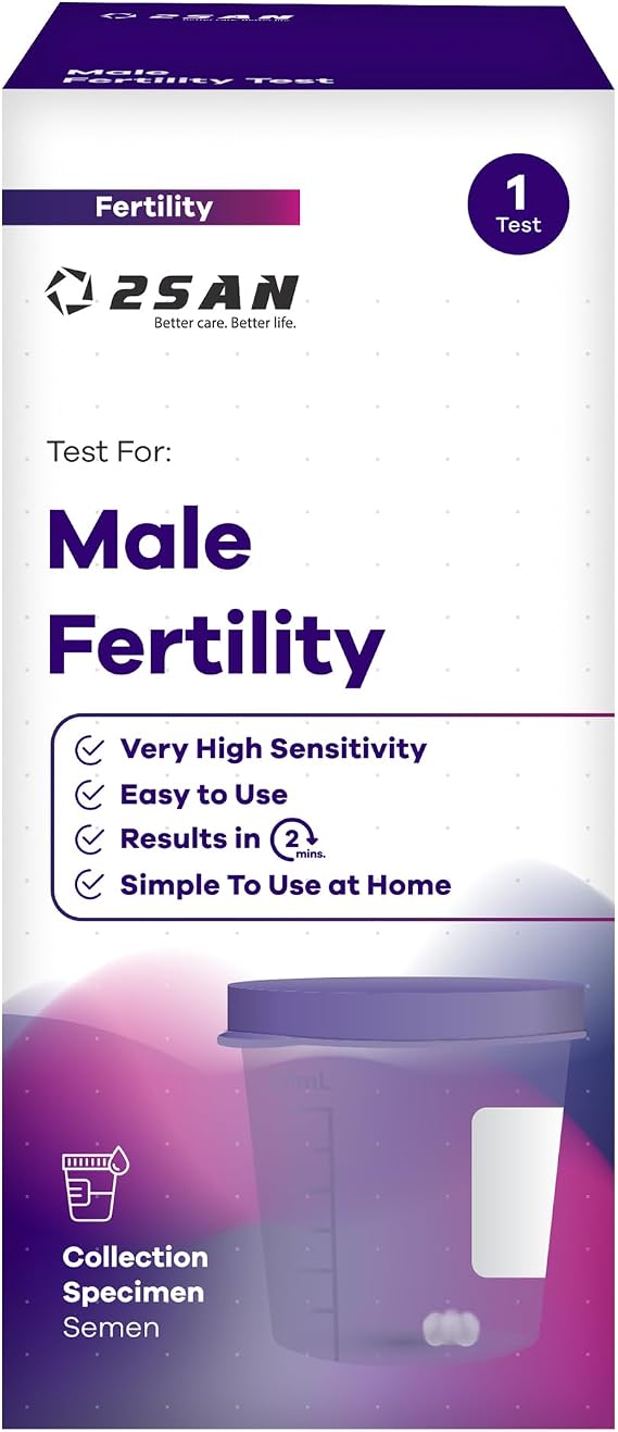 Sperm Concentration Rapid Test Kit 1 Pack- Easy and Private Male Fertility Test at Home - Fast and Reliable Results - Test Your Sperm Count and Quality | 2San