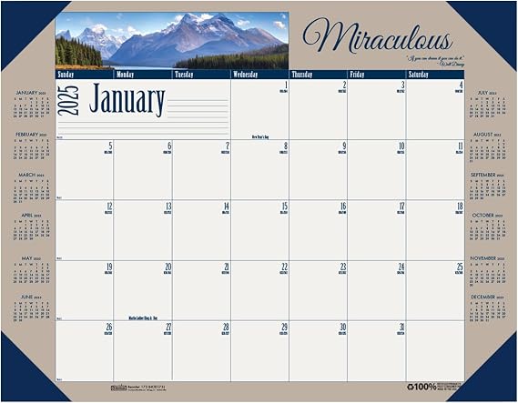 House of Doolittle 2025 Monthly Desk Pad Calendar, Motivational, 22 x 17 Inches, January - December (HOD175-25)