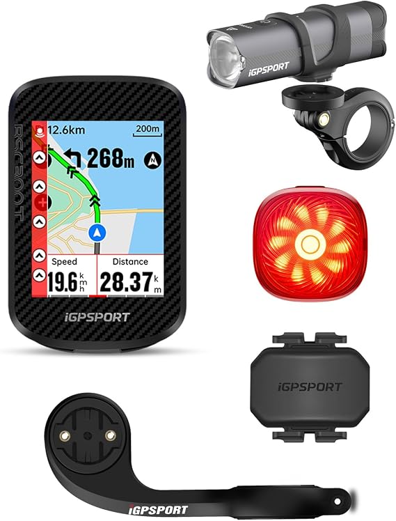 iGPSPORT BSC300T Bike Computer with Bike Light Set