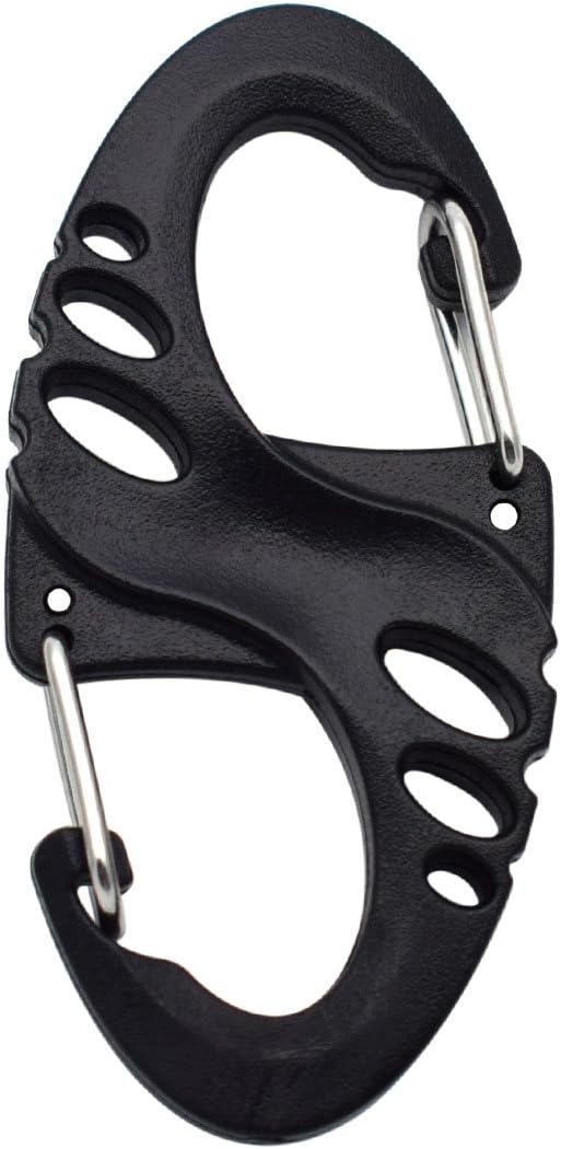 12 Pack S Shaped 8 Shaped Snap Keychain Hook Clip Outdoor Camping