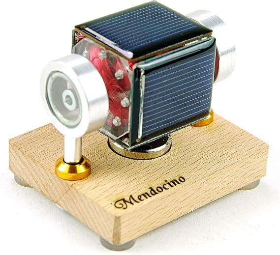 Tiny Mendocino Motor Sun Solar Toy can Working on Cloudy Day Science Physics Toy