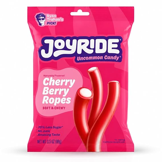 Joyride Ropes Cherry Brry Lw Sgr, 3.5 oz