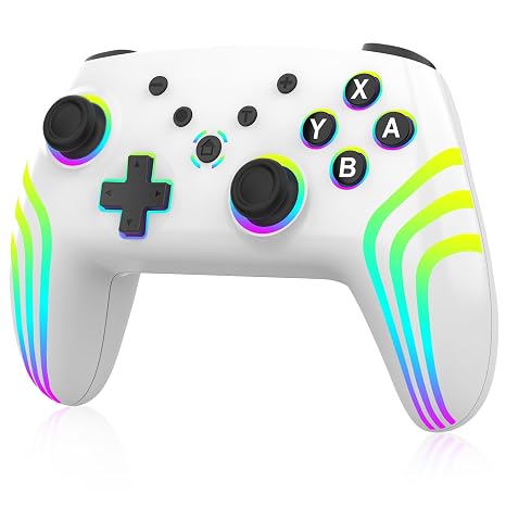 MYSTILUCK Wireless Pro Controller for Switch/Switch 2/Lite/OLED/PC - White