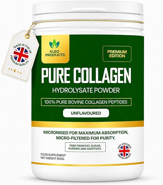 Premium Standard Bovine Collagen Peptides Powder (3 Months Supply) 14000mg High Levels of The 8 Essential Amino Acids, Collagen Supplement,Halal & Kosher,Made in UK, High Strength Collagen 600grams