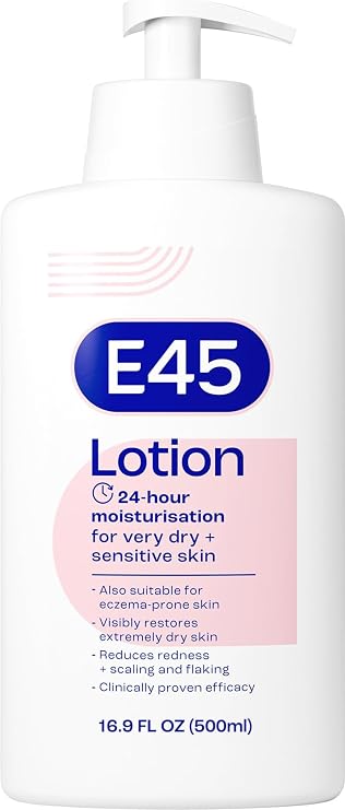 E45 Moisturising Lotion for Sensitive Skin, Fragrance-Free, 16.9 fl oz