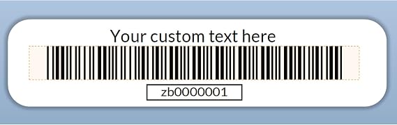 Asset Tags Customized Dumb Silver with 1D Code (Roll of 520)