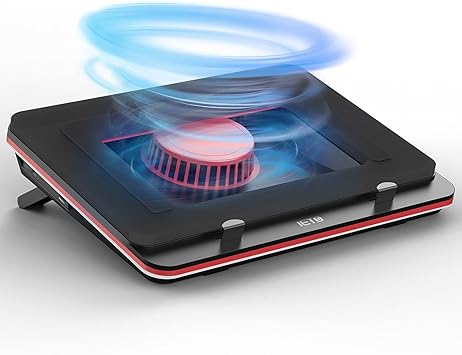 GT500 Powerful Turbo-Fan 5000 RPM RGB Laptop Cooling Pad with Infinitely Variable Speed,Seal Foam for Rapid Cooling Gaming Laptop,13-17.3inch Laptop Cooler with 3-Port USB Hub