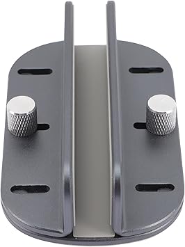 POPETPOP Adjustable Vertical Laptop Stand and Desktop Laptop Holder for Office and Home Use Compact Small Gray-Black Compatible with Notebooks Tablets and Smartphones