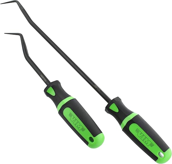 Vim Tools Hose Removal Pick Tool - 9 and 15in Long Automotive Picks Gasket Puller Hook Radiator Hose Removal Tool Set