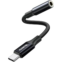 Mobitel USB C to 3.5mm Headphone Jack Adapter Type-C to Aux Audio Dongle with Hi-Fi DAC & Mic Support USB-C Headphone Adapter for iPhone 15 16 17 Samsung Galaxy Google Pixel iPad Pro (1-Pack)