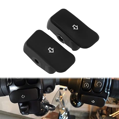 HDBUBALUS Motorcycle Turn Signal Switch Extension Cap Compatible with Harley Softail Dyna Fatboy Forty Eight Sportster 883 1200