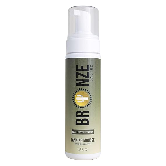Double Dipped -Ultra Dark Tanning Mousse | Easy Application & Instant Gratification | Dries Immediately Without Leaving You Sticky | Non-Scented, Streak Free (Dark)