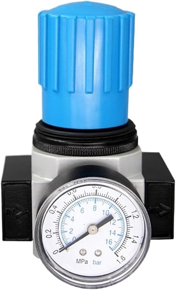 Air Pump High Pressure Regulator Valve LR Air Compressor Regulator Valve Precision Pneumatic Pressure Relief Valve LR(LR-MIDI-04)